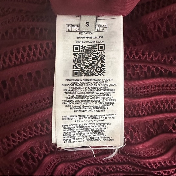 Guess Wine Sleeveless Slip on Bodycon Dress Size Small - Picture 6 of 8